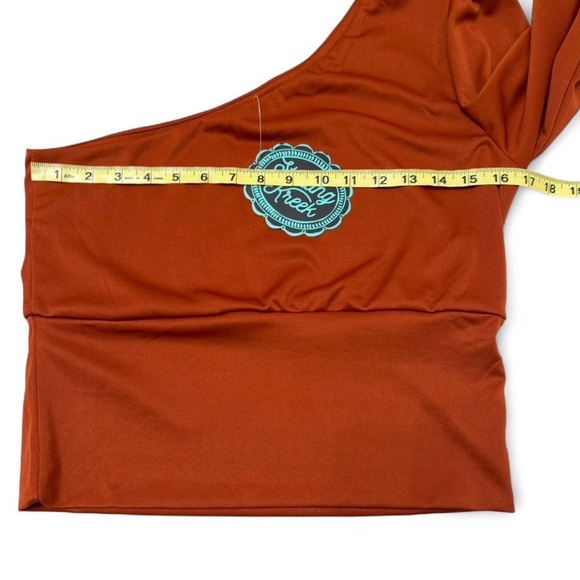 Sterling Kreek On the Horizon One Shoulder Blouse Womens Large Festival Cowgirl - Picture 5 of 6